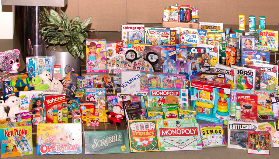 Toys collected by Baxter colleagues for the children of Baxter  employees in Puerto Rico.