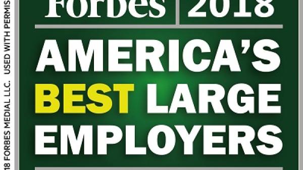 Logo plebiscytu na najlepszego dużego pracodawcę magazynu Forbes